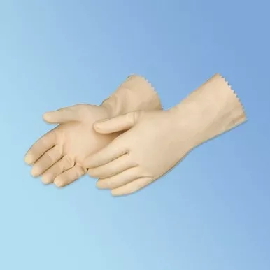 12" Natural Latex Canners Glove, Unlined, 18 mil, 12/pair