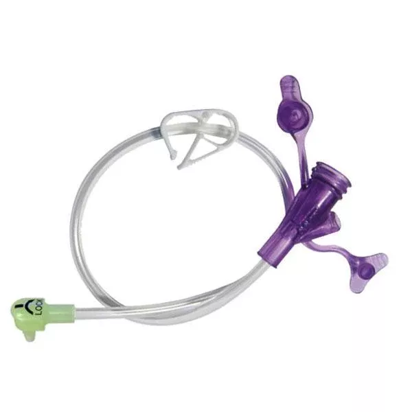 12" Right Angle Purple Dual Enfit Y-port Feeding Set- 1 Each