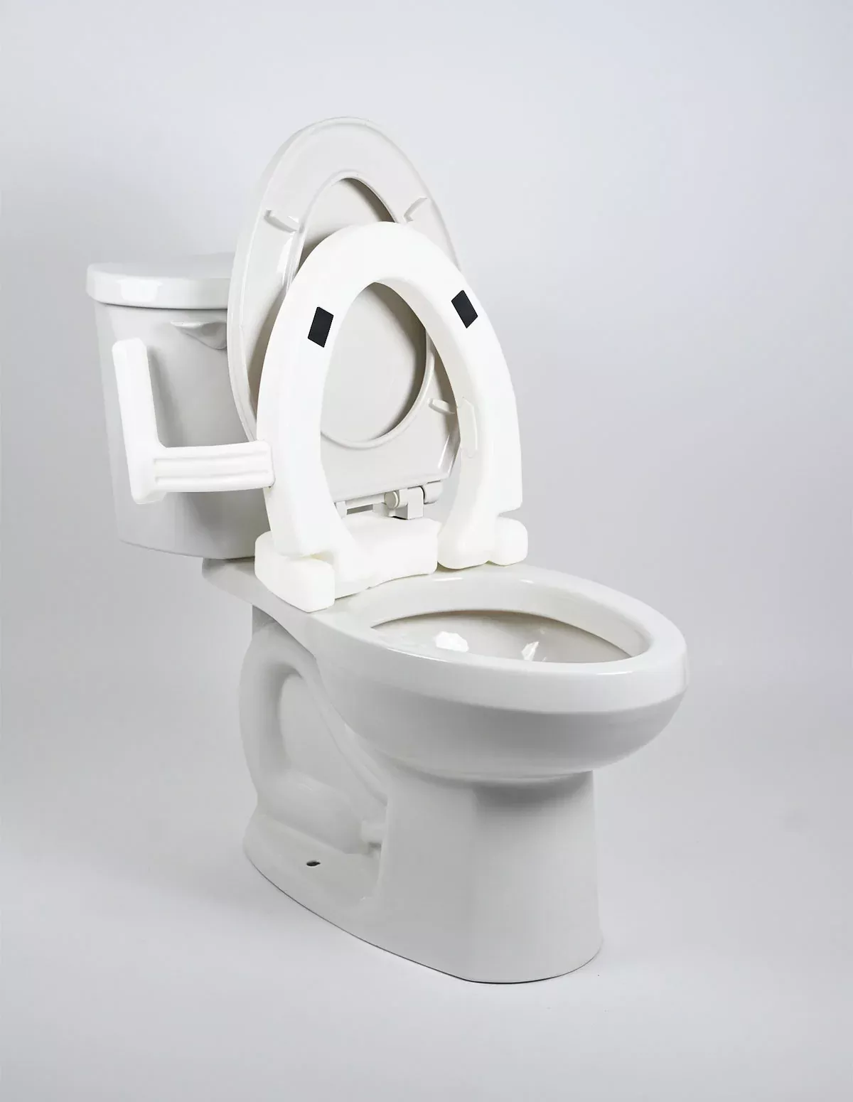 2'' Hinged Raised Toilet Seat w/Handles