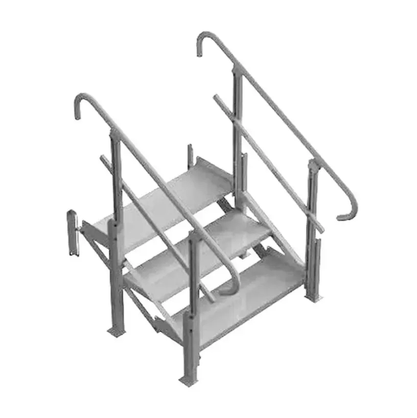 3 Step Modular XP Aluminum Stair Section with Handrails