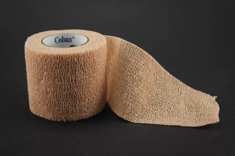 3M 1582 Coban Self-adherent Wrap - 2 inch x 5 yards, Tan, Case of 36 rolls