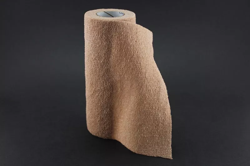 3M 1586 Coban Self-adherent Wrap - 6 inch x 5 yards, Tan, Case of 12 rolls