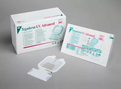 3M 1683 Tegaderm I.V. Advanced Securement Dressing - 2(1/2) inch x 2(3/4) inch, Box of 100 dressings