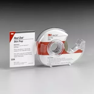 3M 2236 Red Dot Trace Prep with Dispenser - 3/4 inch x 196 inch, One roll