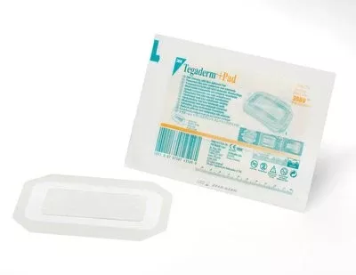 3M 3589 Tegaderm Transparent Dressing with Absorbent Pad - 3(1/2)" x 6", One dressing