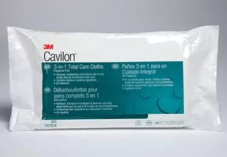 3M 9284 Cavilon 3-in-1 Total Care Cloth, 24-pack, One Package of 24 cloths