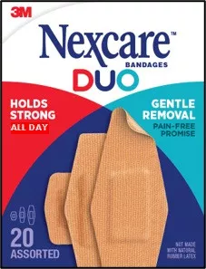 3M DSA-20 - Nexcare DUO Bandage, Assorted, 20ct