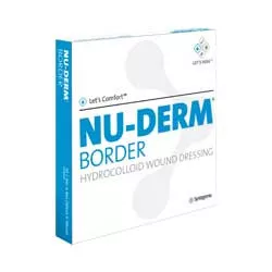 3M HCB102 - Nu-Derm Bordered Hydrocolloid Dressing 2" x 2"