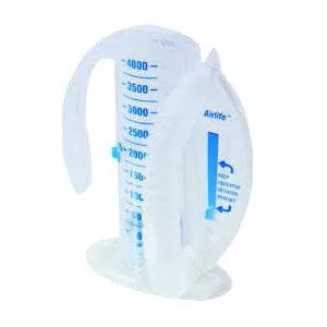 Airlife Volumetric Incentive Spirometer With One-way Valve, 4000 Ml Capacity- 1 Each