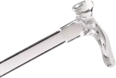 Alex 12251 - Contour Left Handle Lucite Cane, Clear, 7/8" dia.