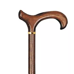 Alex 5011 - Men's Derby Handle Cane, Brown Stain, 36" - 37"