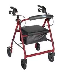 Alimed 4 Wheel Rollator drive™ Blue Adjustable Height / Lightweight / Folding Aluminum Frame - Each - 77016-EA