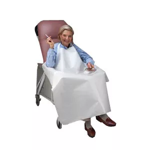 Alimed 906011 - Smoker's Apron 39" x 44", Blue, Flame Proof