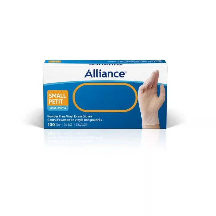 Alliance Powder-Free Vinyl Exam Glove, Clear