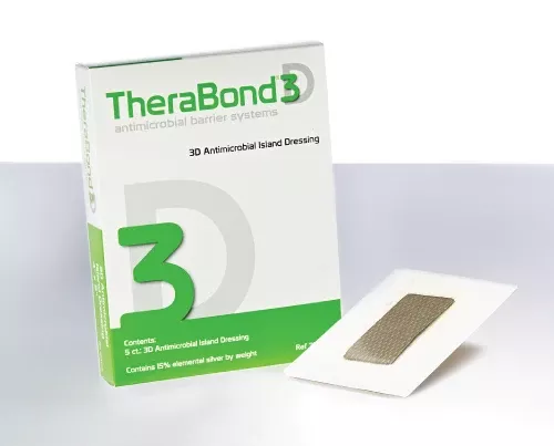 Alliqua BioMedical 3DAC-48 TheraBond 3D Antimicrobial Contact Layer System Dressing - 4 inch x 8 inch, Box of 5 dressings