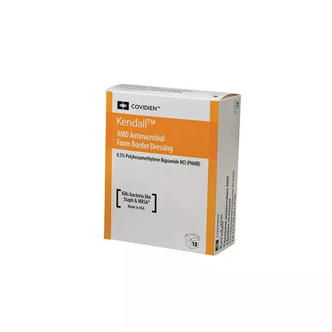 Amd Antimicrobial Border Foam Dressing, 3.5In X 3.5In