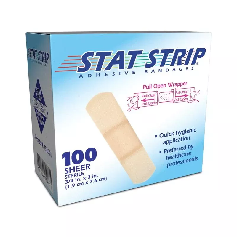 American White Cross Stat Strip Tan Adhesive Strip