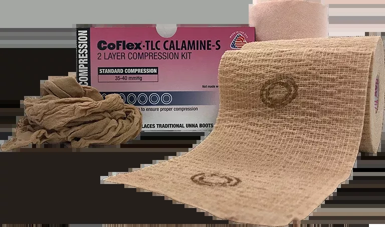 Andover 8840UBC-SC CoFlex TLC Calamine, 2 Layer Compression Kit Wrap, - 4 inch, Standard Compression35-40 mmHg, Latex Free, Case of 8 kits
