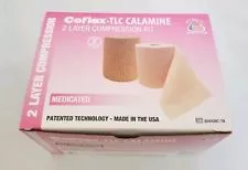 Andover 8840UBC-TN CoFlex TLC Calamine Lite, 2 Layer Compression Kit Wrap, - 4 inch, Lite Compression25-30 mmHg, Latex Free, One Kit