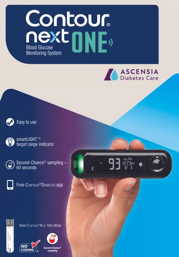 Ascensia 7825 - Contour Next ONE Blood Glucose Meter With Bluetooth