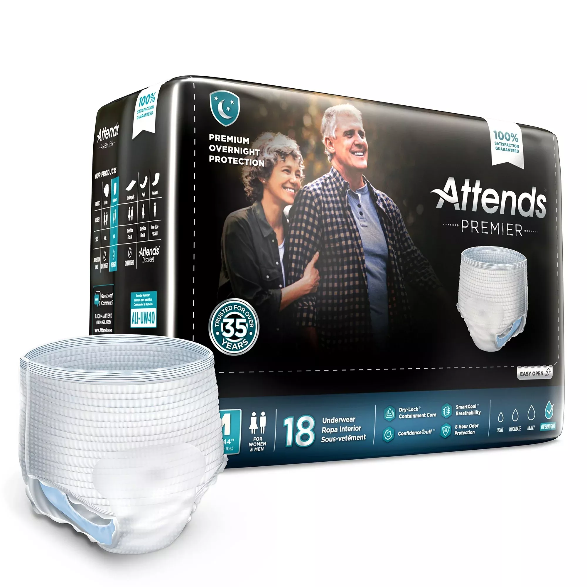 Attends Premier Underwear Heavy Absorbency