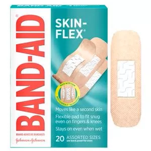 Band-aid Skin-flex Adhesive Bandages, Assorted Sizes, 20 Ct.- Box of 20