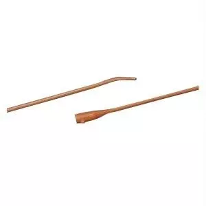 Bardia Coude Red Rubber Urethral Catheter 20 Fr, 16"- Each of 1