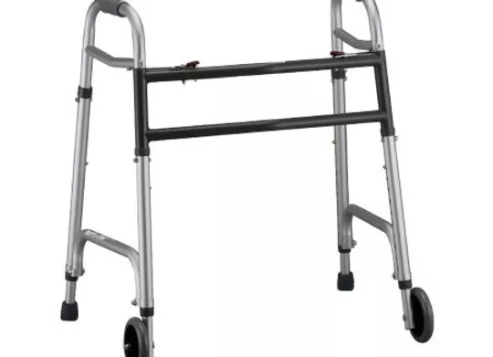 Bariatric Folding Walker Adjustable Height drive™ Steel Frame 500 lbs.
