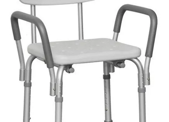 Bath Bench drive™ Padded Removable Arms Alum. Frame With Backrest 16 Inch 300 lb