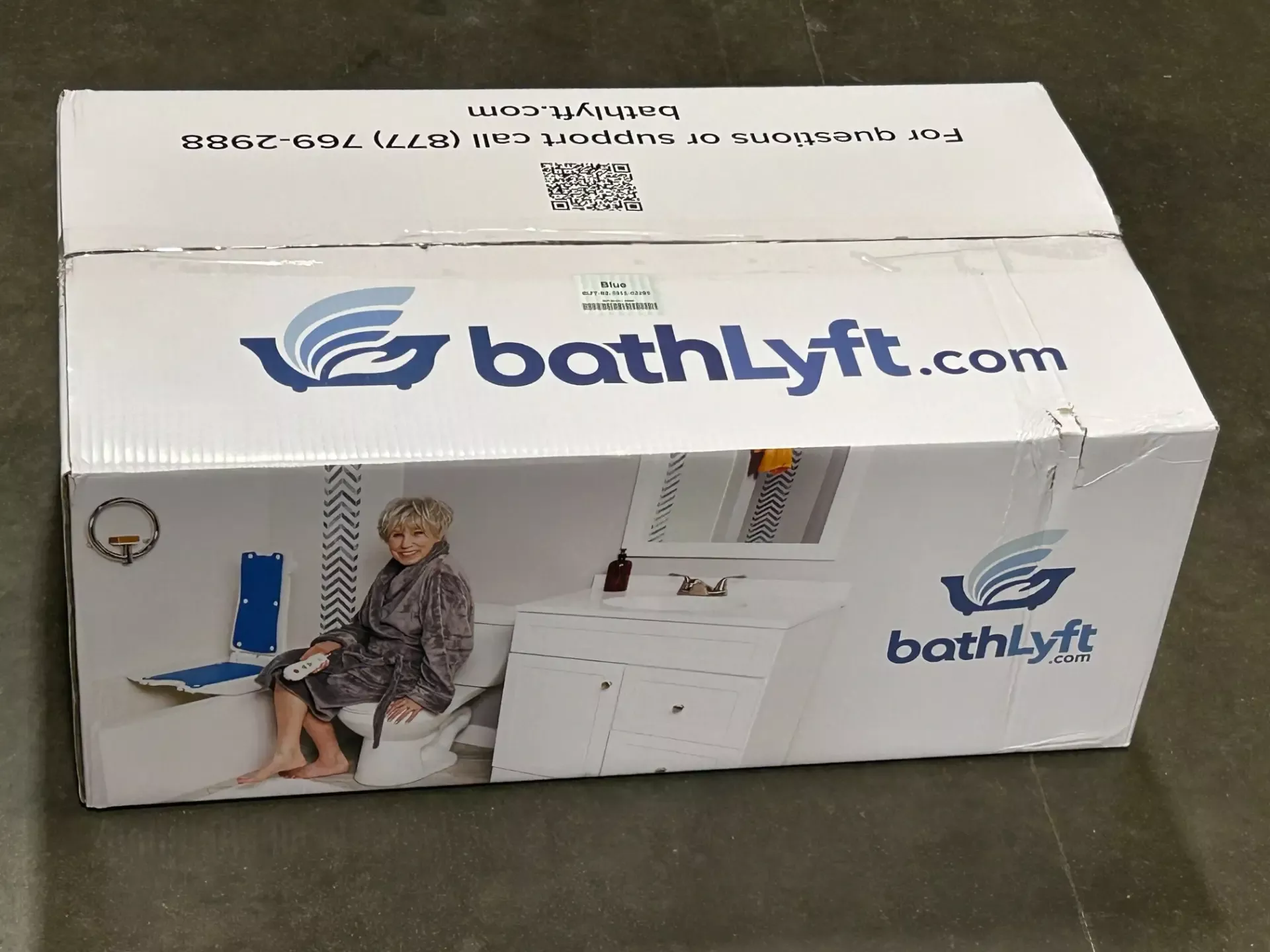 BathLyft Power Bathtub Lift, Blue - Open Box