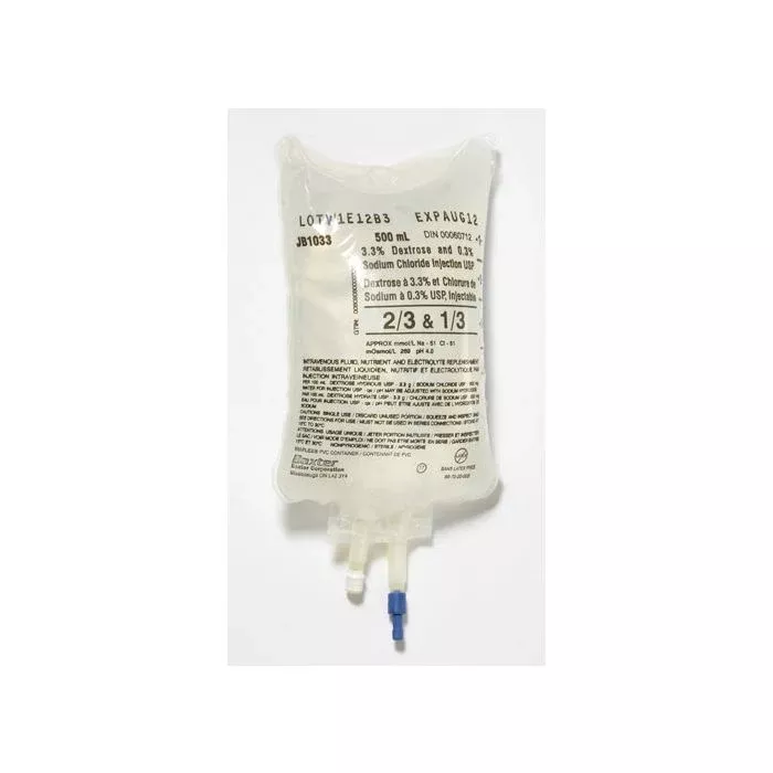 Baxter Dextrose 3.3% and Sodium Chloride 0.3% Injection Solution USP