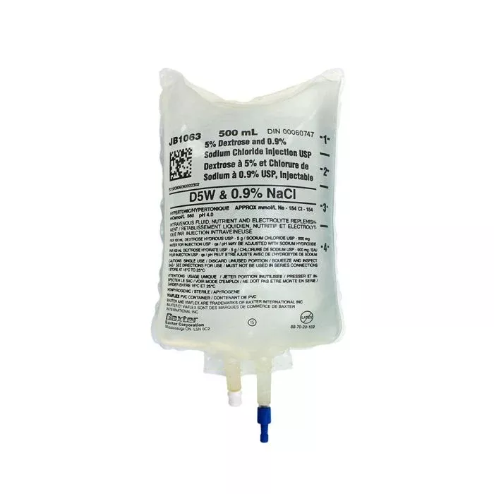 Baxter Dextrose 5% and Sodium Chloride 0.9% Injection Solution USP