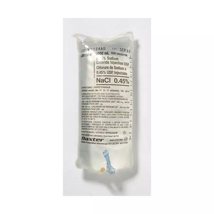 Baxter Sodium Chloride 0.45% Injection Solution USP