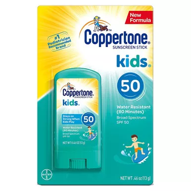 Bayer 41100007100 - Coppertone Kids Stick SPF 50, 0.5 oz