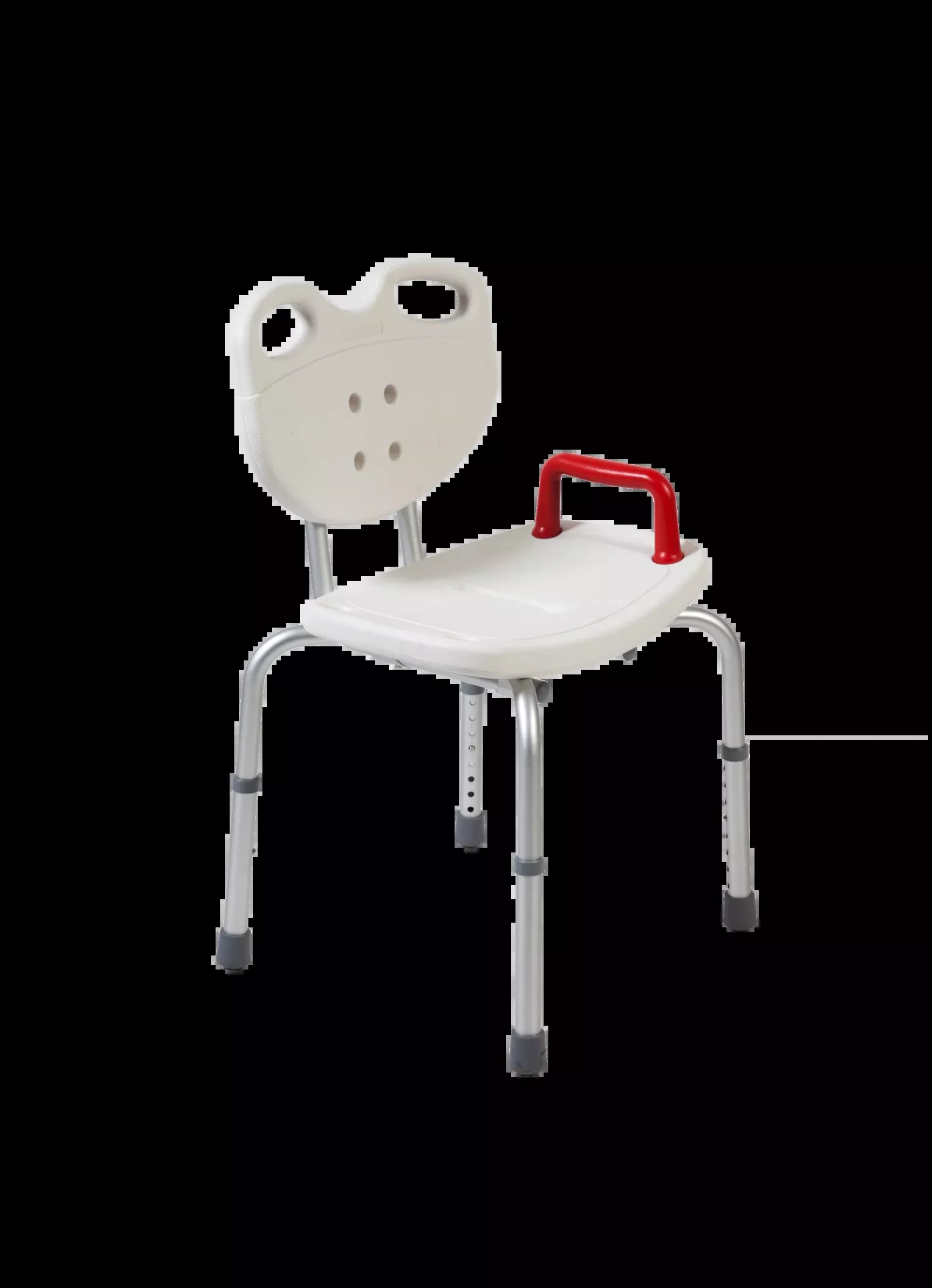 Belle Bath Chair Wide Full Seat w.Red Support Handle