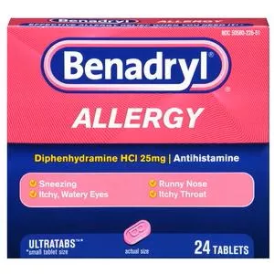 Benadryl Ultra Allergy Relief Tablets, 24 Ct- 1 Each