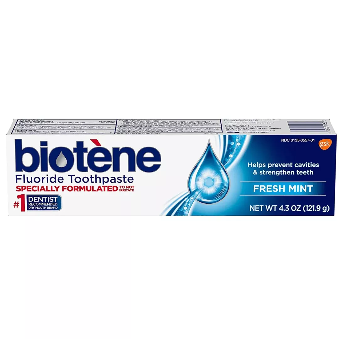 Biotene Fluoride Toothpaste for Dry Mouth Symptoms & Bad Breath Treatment