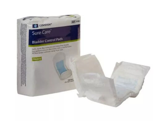 Bladder Control Pad Sure Care™ 4 X 12-1/2 Inch Heavy Absorbency Polymer Core One
