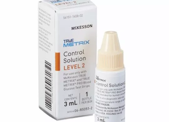 Blood Glucose Control Solution McKesson TRUE METRIX 3 mL Level 2