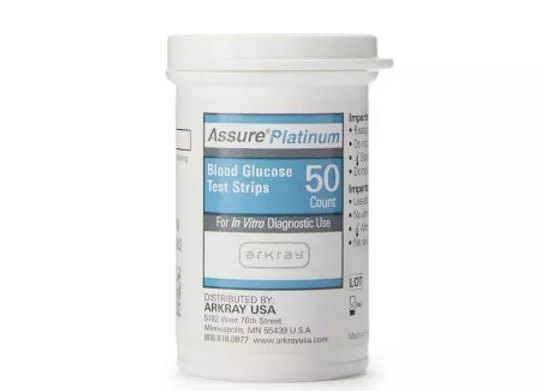 Blood Glucose Test Strips Assure Platinum 50 Strips per Pack
