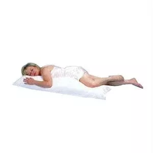 Body Pillow With Cover, 16" X 50", White- 1 Each