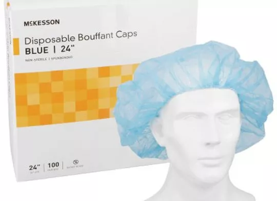 Bouffant Cap McKesson Blue Elastic Closure