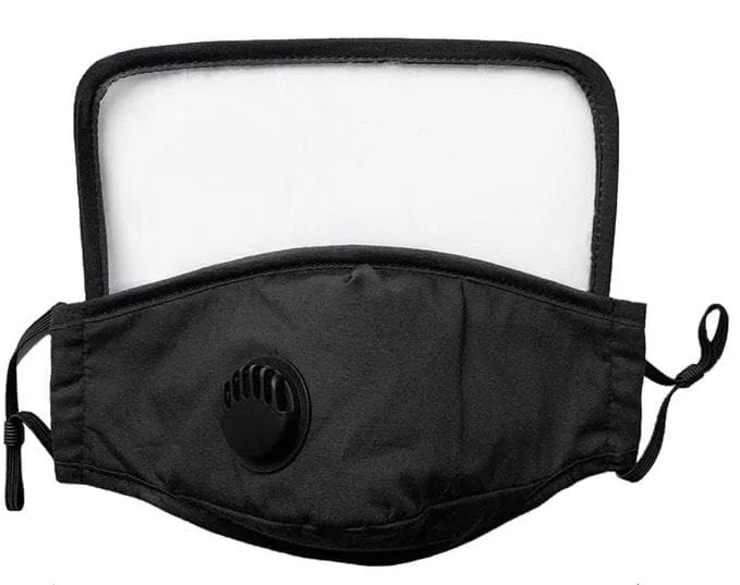 Brand New Reusable Face Mask with Breathing Valve and Clear Eye Shield