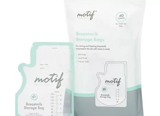 Breast Milk Storage Bag Motif Medical 8 oz. Plastic