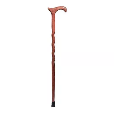 Briggs 502-3000-0051 - Twisted Oak Cane, Red, Derby Handle, 34"