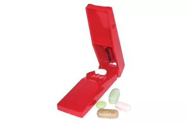 Briggs 640-5437-0000HS - HealthSmart Pill Cutter Tablet Splitter, Red