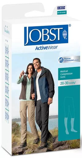 BSN 110490 - JOBST ActiveWear Knee-High Firm Compression Socks Medium, White