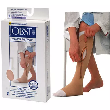 BSN 114489 - Ulcercare 2-Part System, Left-Side Zipper with 2 Liners, Beige, 2X-Large
