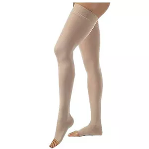 BSN 114818 - Relief Thigh-High with Silicone Border, 15-20, Open, Beige, Small