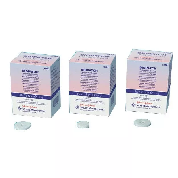 BX/10 - Biopatch Antimicrobial Dressing 1" Disk, 4mmManufacturer #: 4150